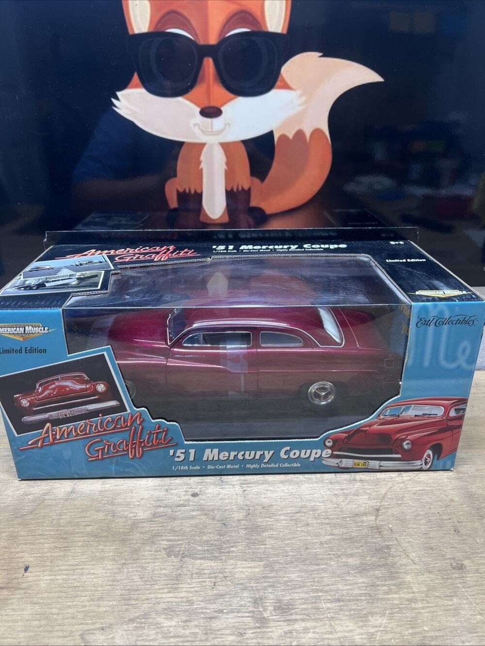 Ertl American Muscle 1:18 American Graffiti '51 Mercury Coupe Maroon 32081 NIB